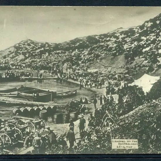 1915 "Landing of the Australians 25-4-15" ...