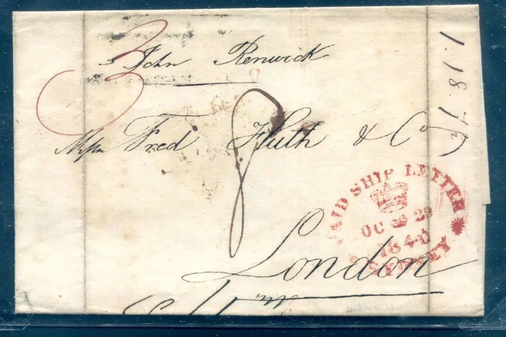 1840 (29th Oct) Entire from Sydney to London with ... Image 1++