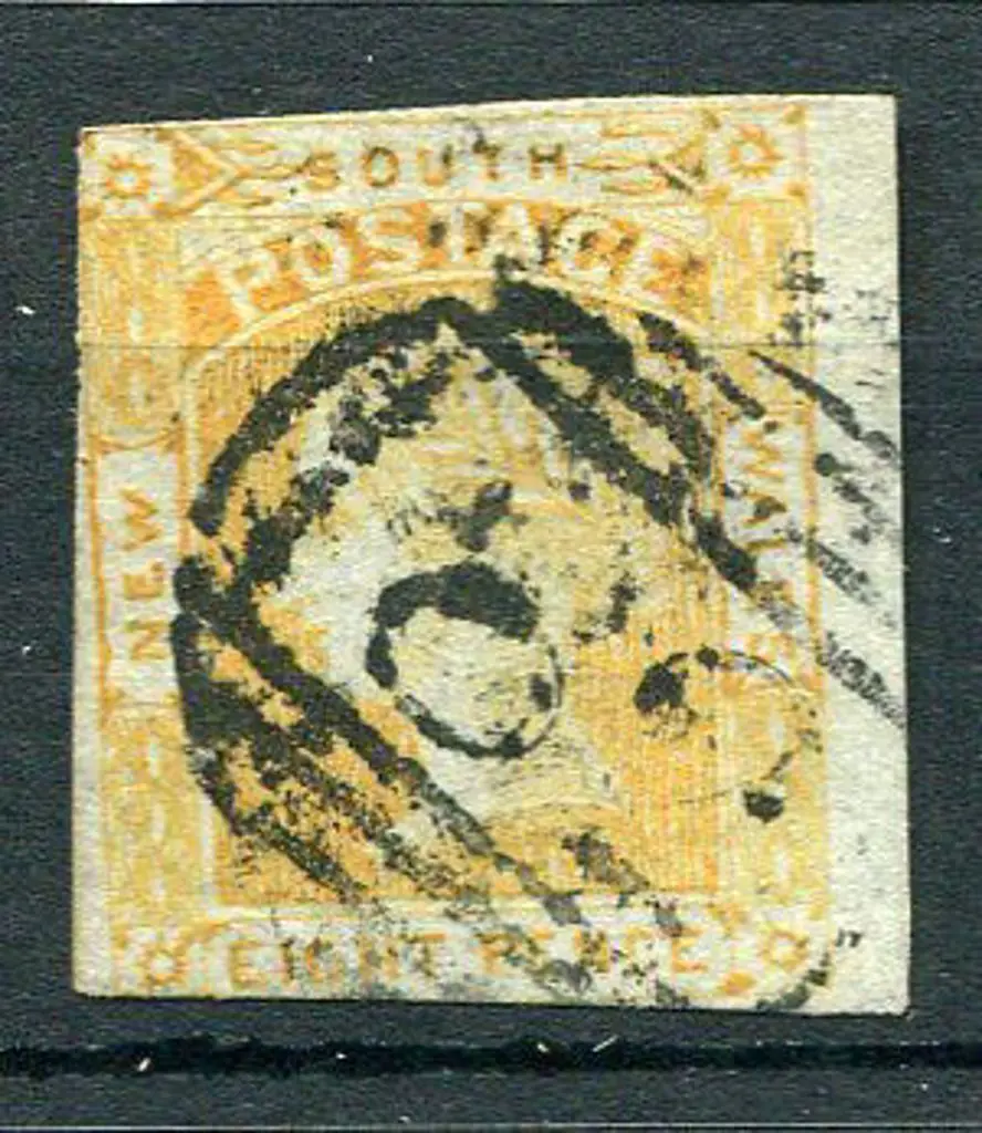1853 8d orange-yellow imperf on bluish paper with ... Image 1++