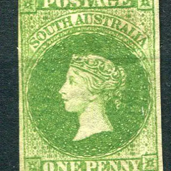 1858/59 1d yellow-green with clear margins, ...