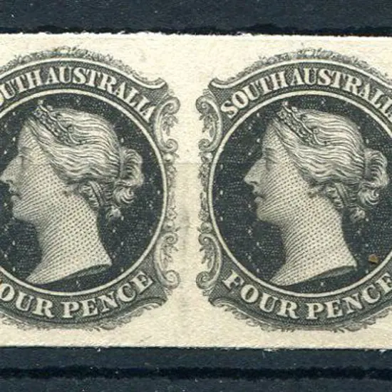 1860/69 4d QV Second roulette imperforate plate ...