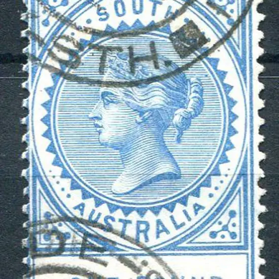 1886/96 £1 blue, perf. 11½-12½ "Postage and ...
