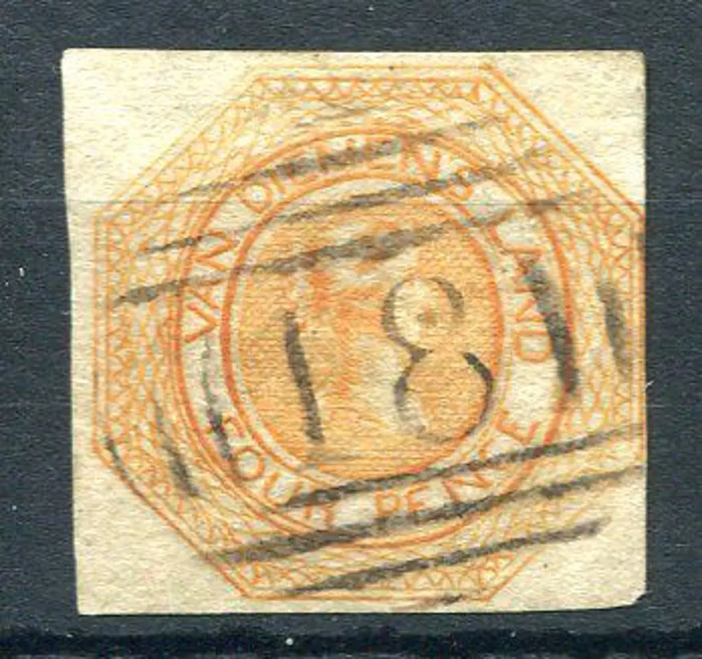 1853 4d bright brownish-orange with 3 clear ... Image 1++