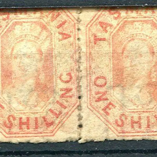 1871/91 1/- brown-red perf. 11½ horiz pair , wmk ...