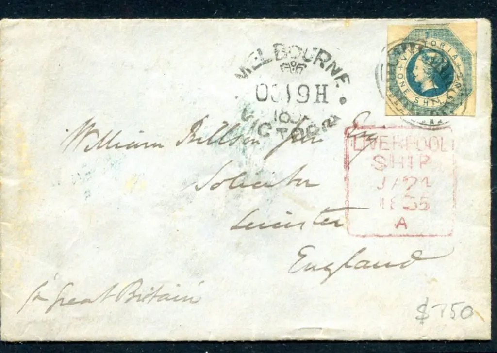 1854 (9th Oct) Melbourne to Leicester, England ... Image 1++