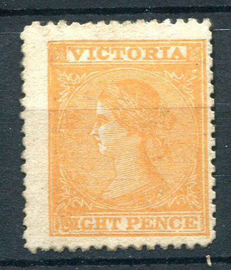 1863/73 8d orange laureate. MLH, centred to right. ... Image 1++