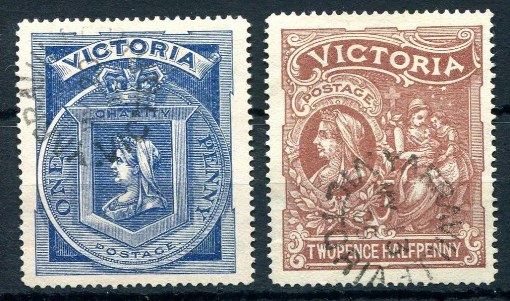 1897 Diamond Jubilee & Hospital Charity pair. Fine ... Image 1++