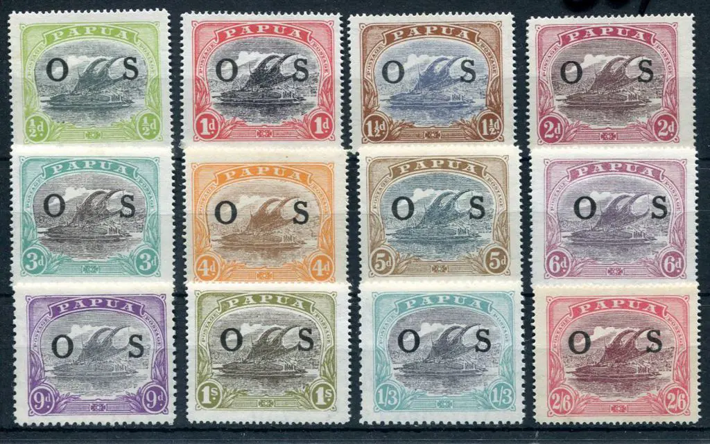 1931/32 Lakatoi Officials set of 12 with "OS" ... Image 1++