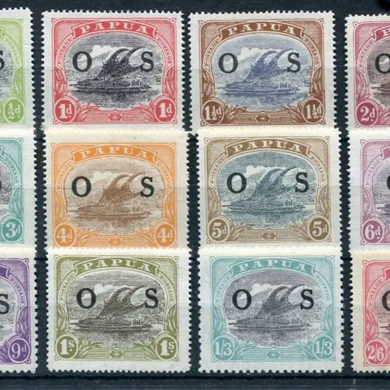 1931/32 Lakatoi Officials set of 12 with "OS" ...