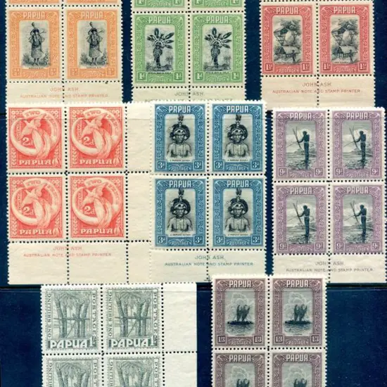 1932 ½d to 1/3d Pictorials bar 4d, 5d & 6d vals in ...