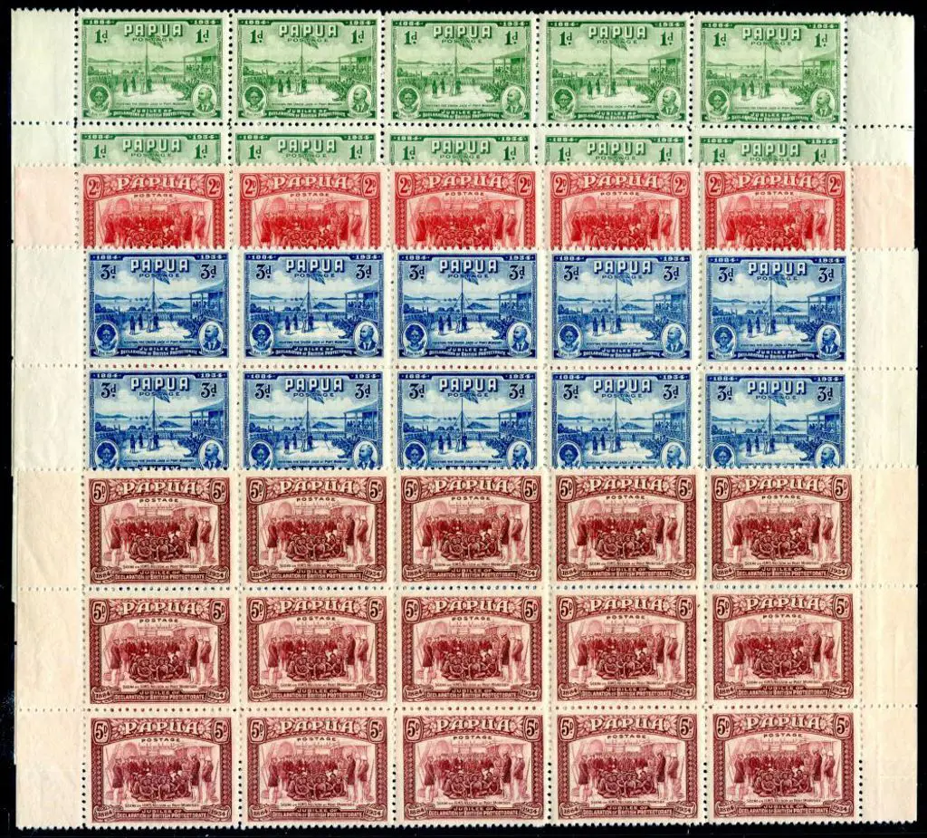 1934 Jubilee blocks of 1d (20), 2d (25), 3d & 5d ... Image 1++