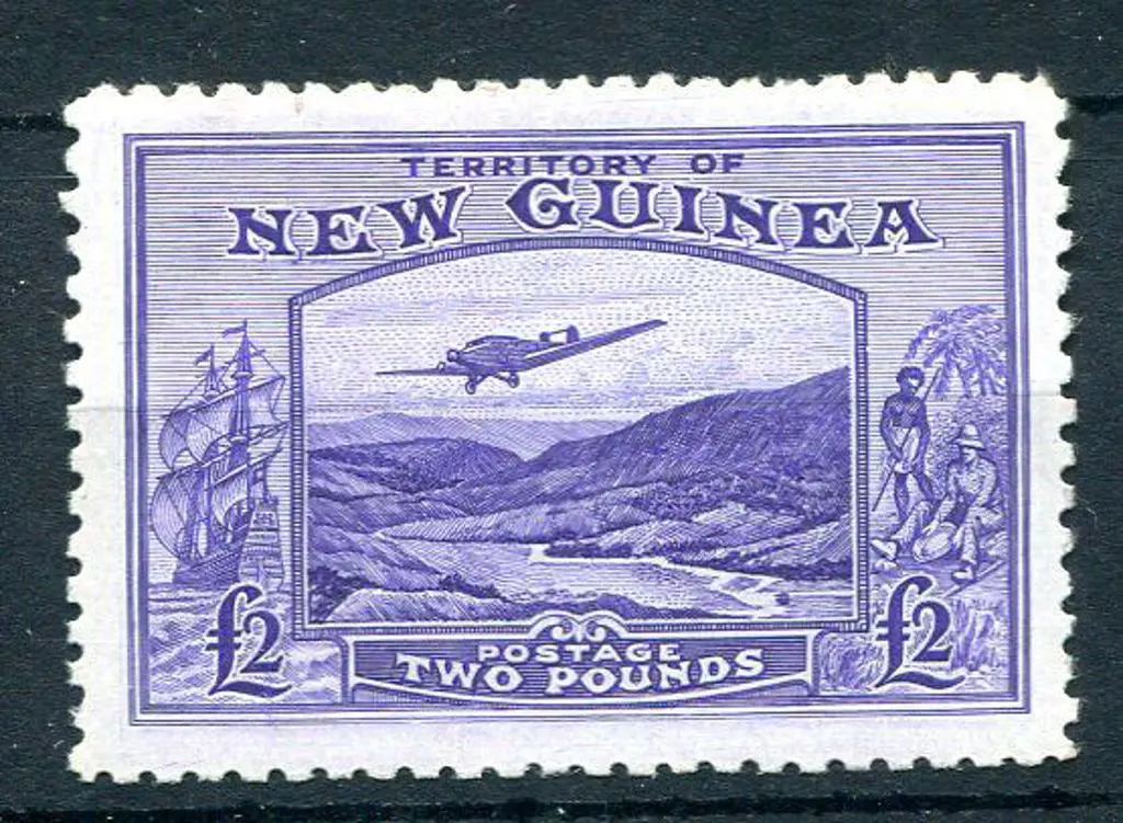 1935 £2 bright violet Bulolo Goldfields Airmail. ... Image 1++