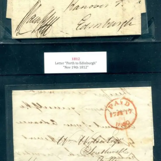 1812 (19th Nov) 1812 Perth (Scotland) to Edinburgh ...