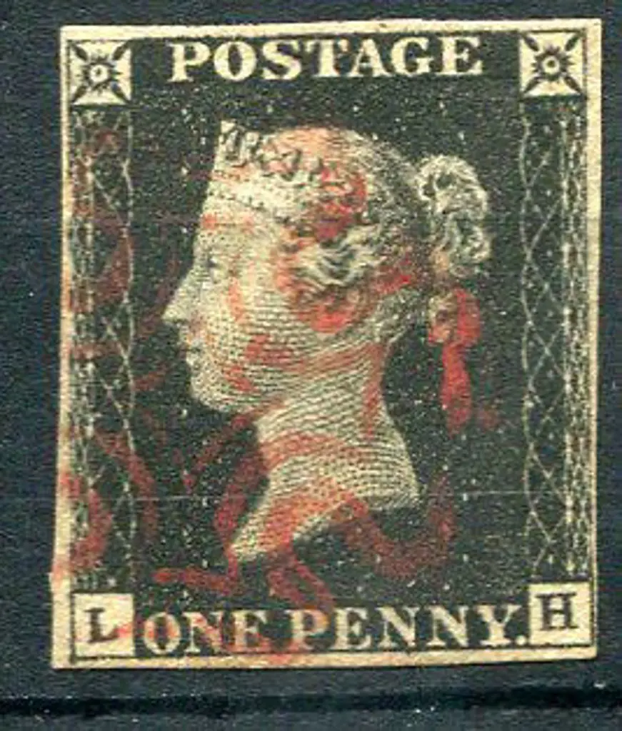 1840 1d black fine used with neat red Maltese ... Image 1++