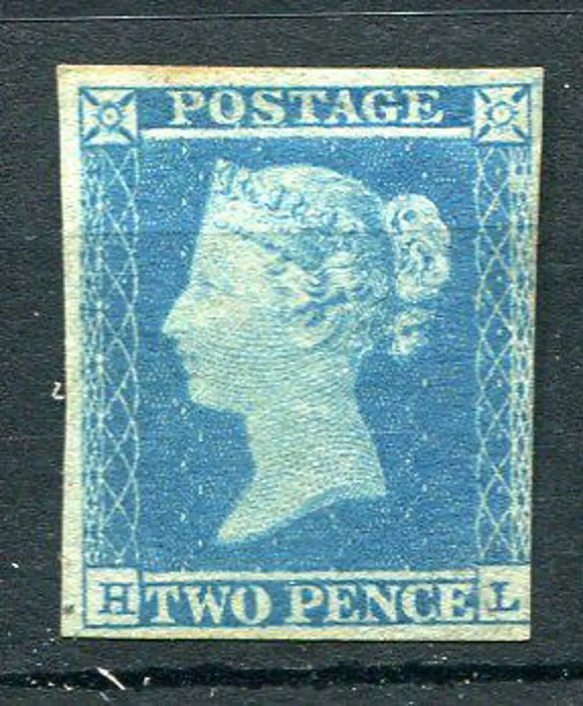 1841 2d blue with 3½ margins & lettered "HL". MNG ... Image 1++