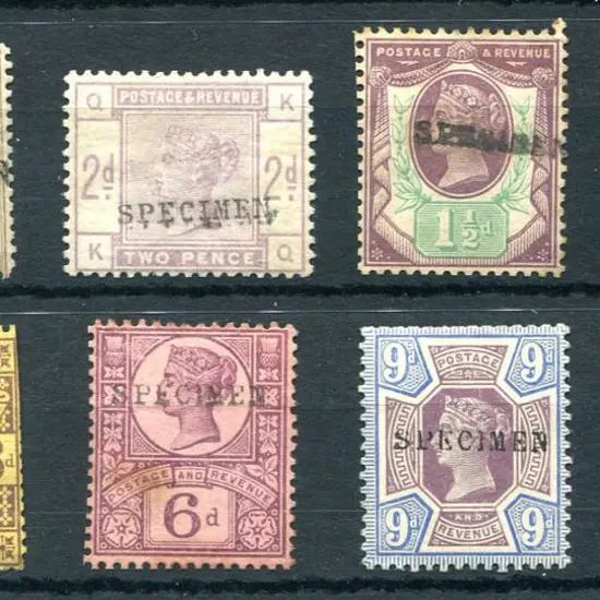 1862/64 9d bistre QV ovptd "SPECIMEN" MH with 40% ...