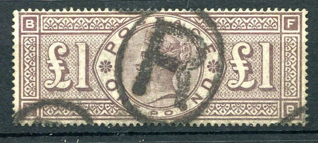1884 £1 brown-lilac, 2 Imperial Crowns wmk. Good ... Image 1++