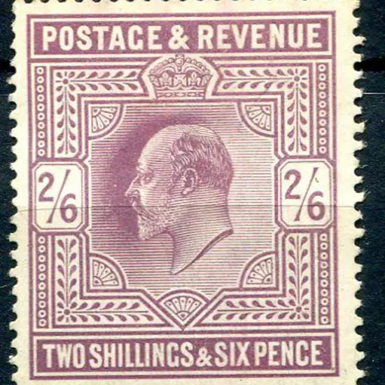 1902/10 2/6d lilac KEVII. MLH with barest trace of ...