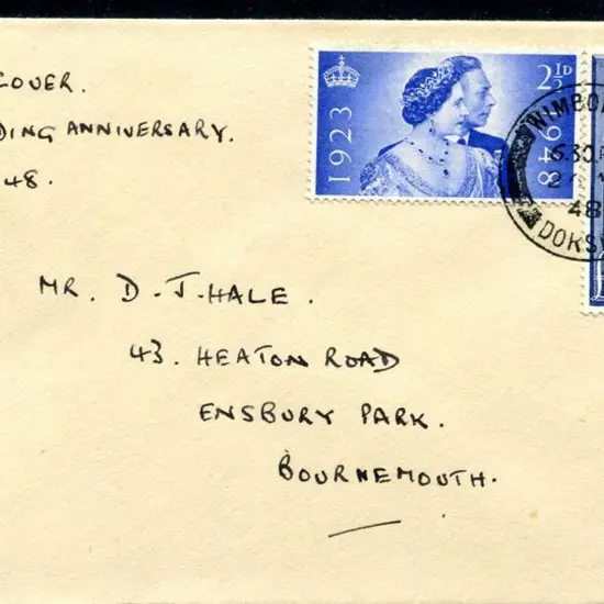 1948 (26th Apr) Silver Wedding FDC with pair tied ...