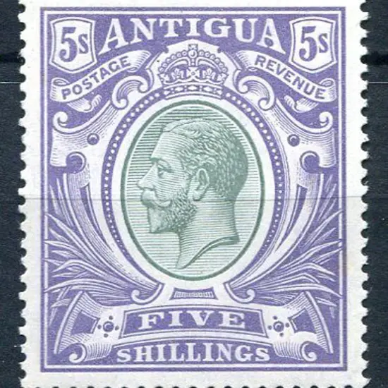 Antigua 1913 5/- grey-green & violet KGV. MLH. SG ...