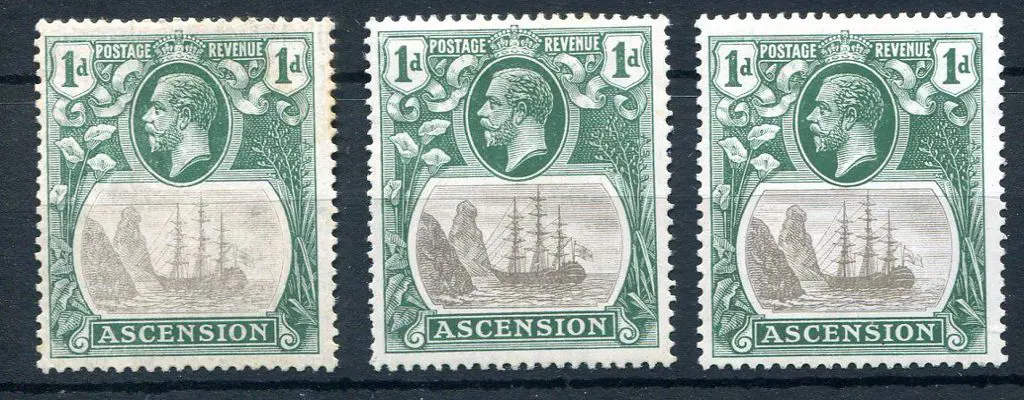 Ascension 1924 1d grey-black & deep blue-green ... Image 1++