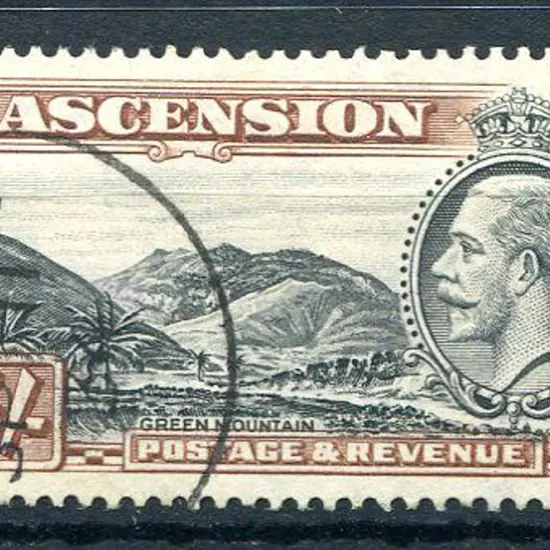 Ascension 1934 5/- black & brown. Fine used with ...