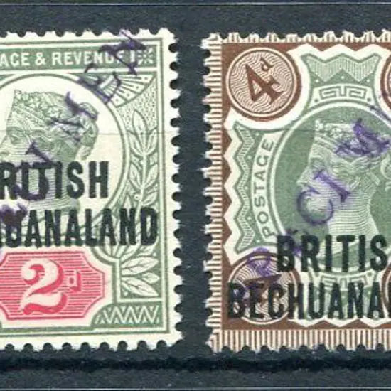 Bechuanaland 1891/1904 "BRITISH BECHUANALAND" ...