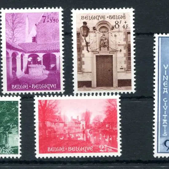 Belgium 1954 Beguinage of Bruges set of 6. Fresh ...