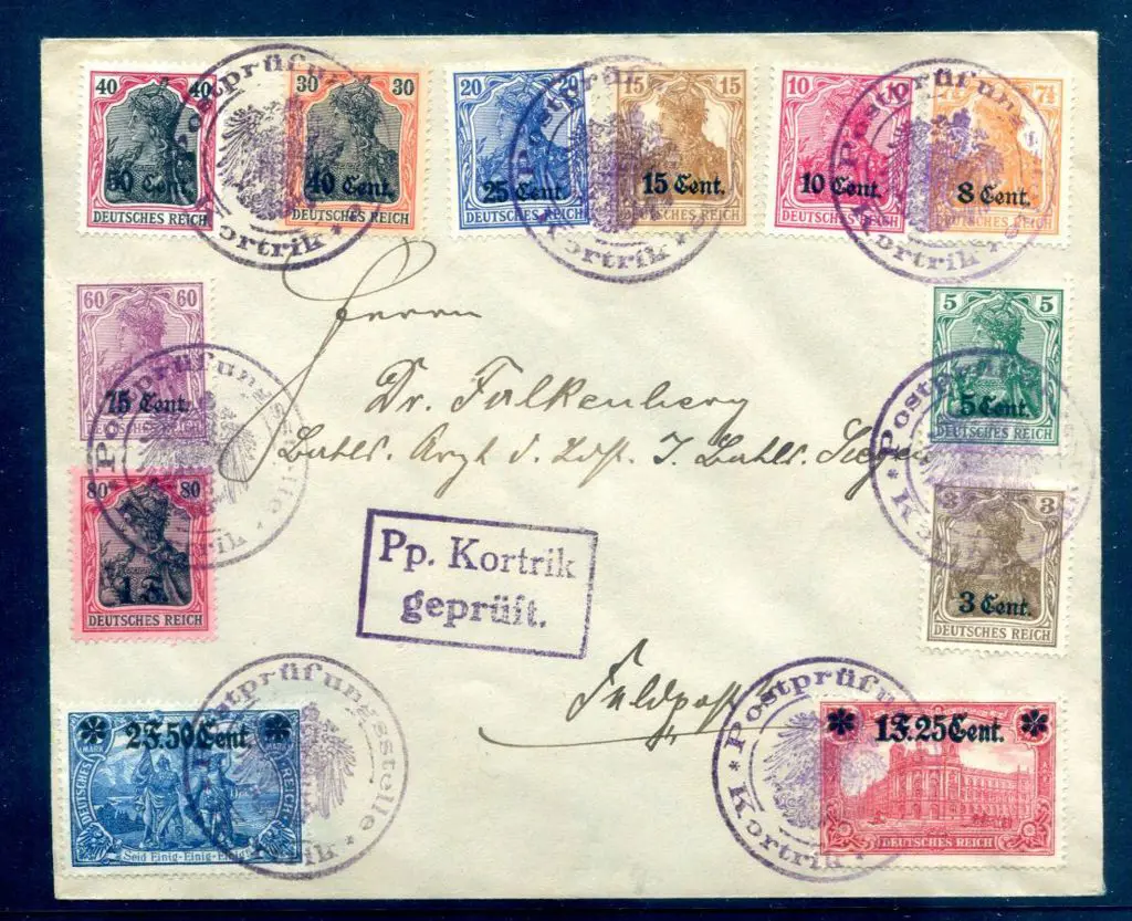 Belgium- German Occupation 1916 "Etappengabiet ... Image 1++
