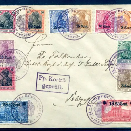 Belgium- German Occupation 1916 "Etappengabiet ...