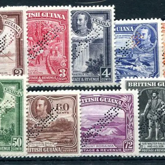 British Guinea 1934 KGV defins set of 13 to $1 ...