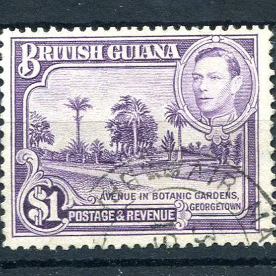 British Guinea 1938/52 $1 bright violet, perf. ...
