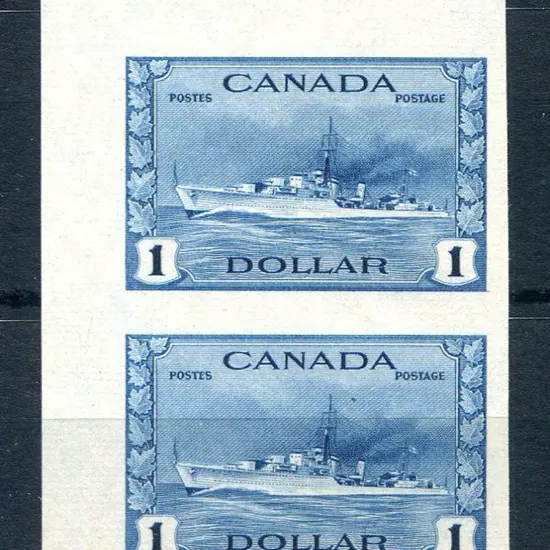 Canada 1942/45 $1 War Effort - Destroyer in top ...