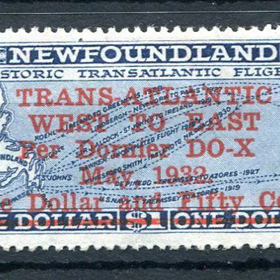 Canada - Newfoundland 1932 $1 "TRANS-ATLANTIC WEST ...
