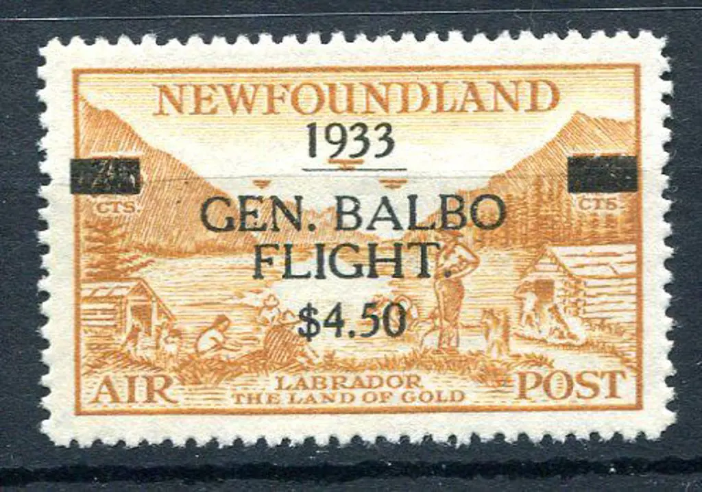 Canada - Newfoundland 1932 "$4.50" surcharged 75¢ ... Image 1++