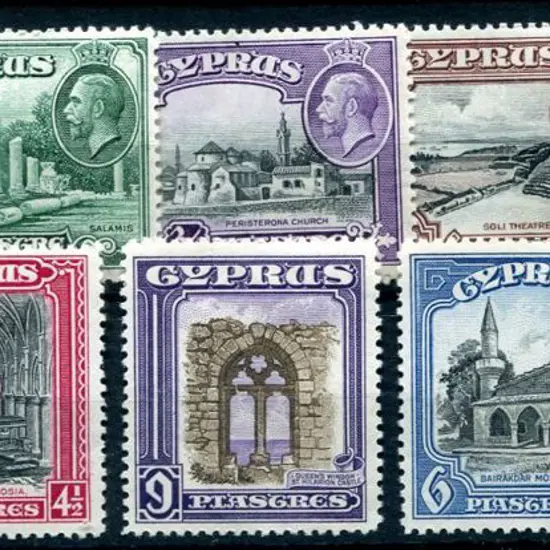 Cyprus 1934 KGV Pictorials to 18pi. Fine MLH. SG ...