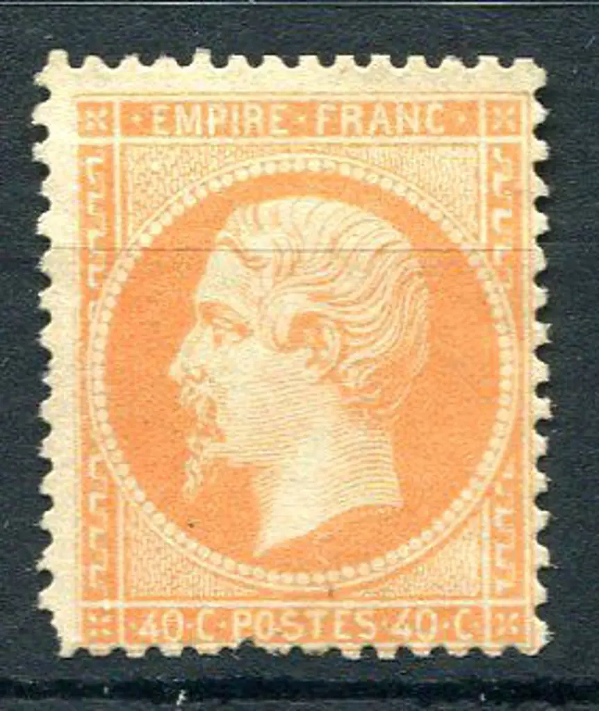 France 1862 40c orange Napoleon, perf. 14x13½ . ... Image 1++