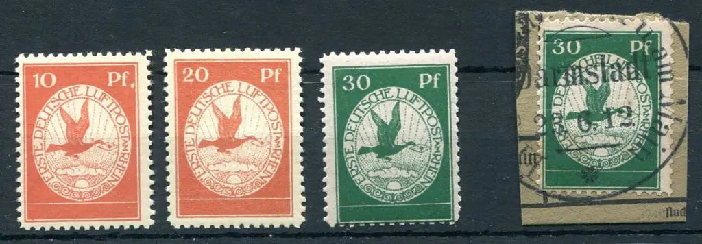 Germany 1912 Rhein an Main semi-official Airmails ... Image 1++