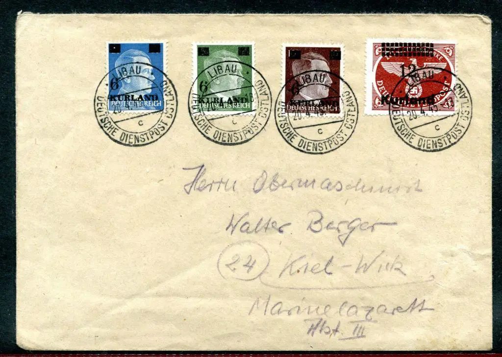 Germany-Third Reich 1945 (20th Apr) Libau to Kiel ... Image 1++