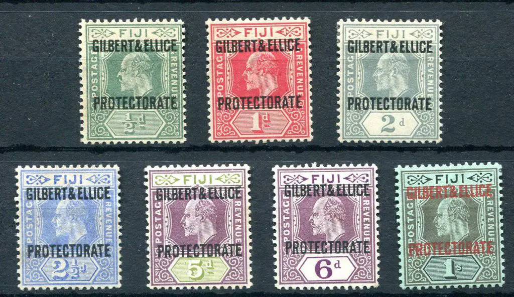 Gilbert & Ellice Islands 1911 ½d to 1/- KEVII ... Image 1++