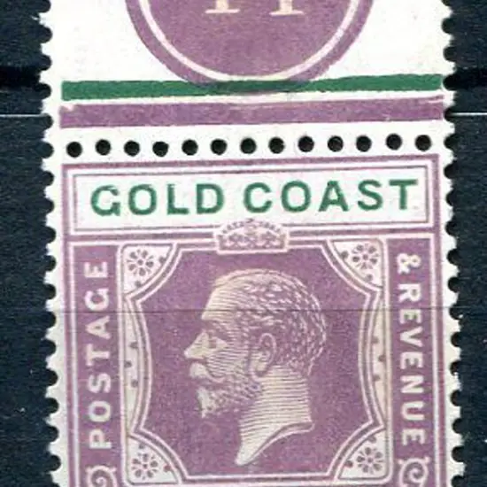 Gold Coast 1921/24 15/- dull purple & green, Die ...