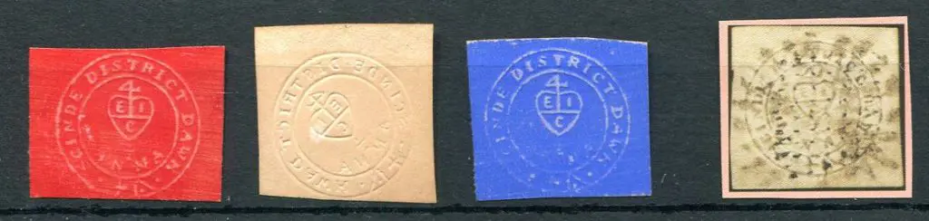 India 1852 Scinde Dawk forgeries set of 3 plus ... Image 1++