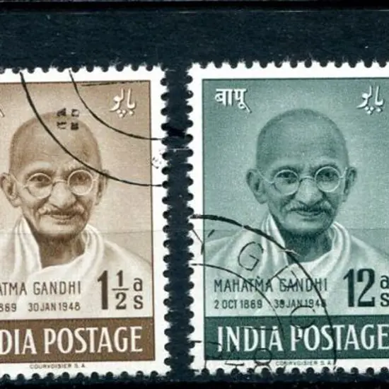 India 1948 Gandhi set of 4. Fine used. SG 305/08, ...