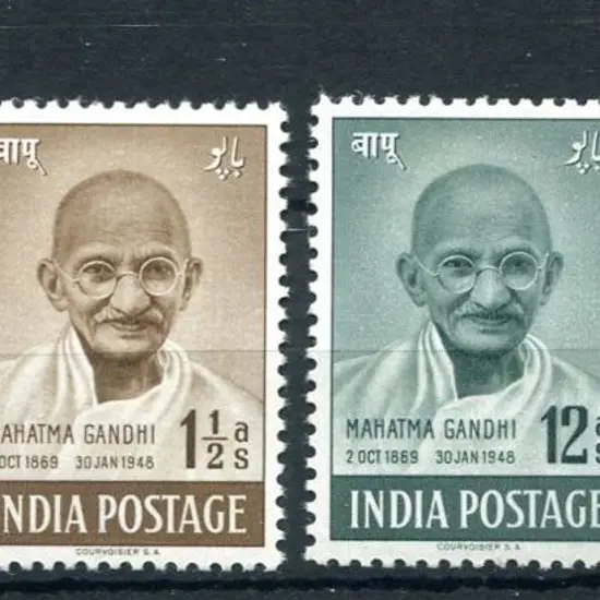 India 1948 Gandhi set of 4. Fresh MLH. SG 305/08, ...