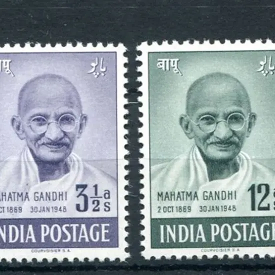 India 1948 Gandhi set of 4. Superb MUH. SG 305/08, ...