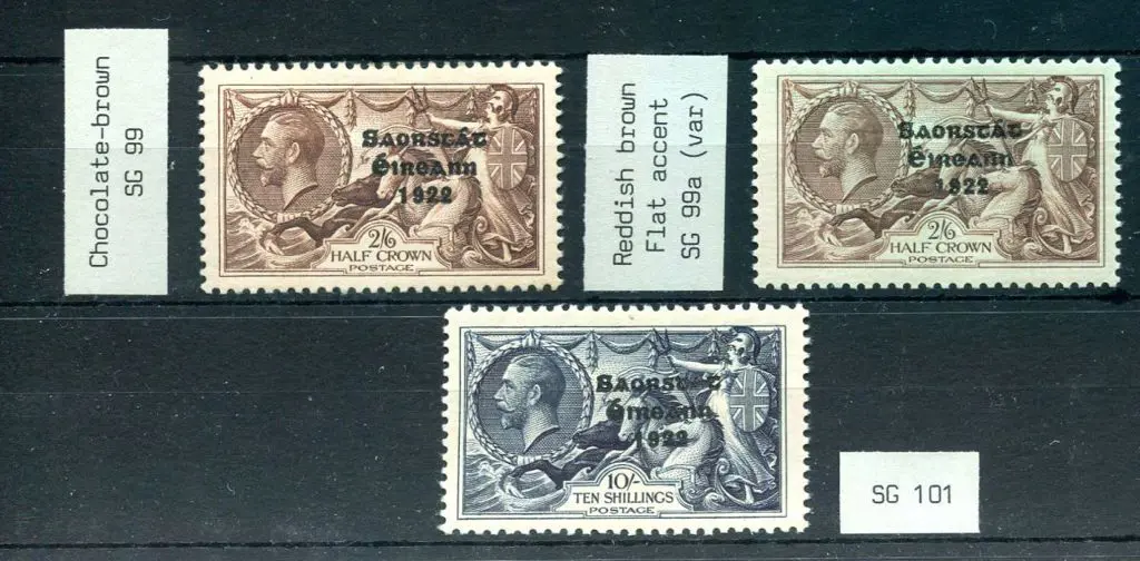 Ireland 1935 2/6d chocolate-brown & 2/6d red-brown ... Image 1++