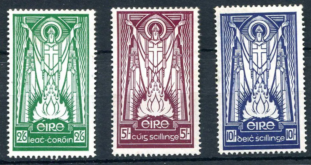Ireland 1937 2/6d to 10/- St Patrick "Se" wmk set ... Image 1++