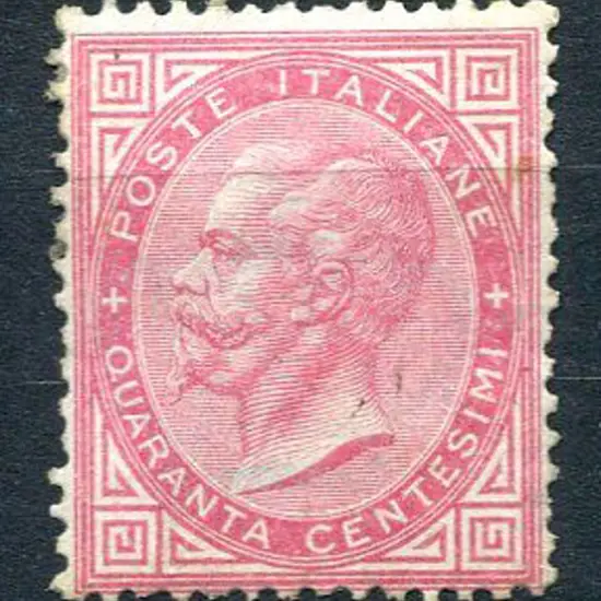 Italy 1863 40¢ rose. Unused with traces of ...
