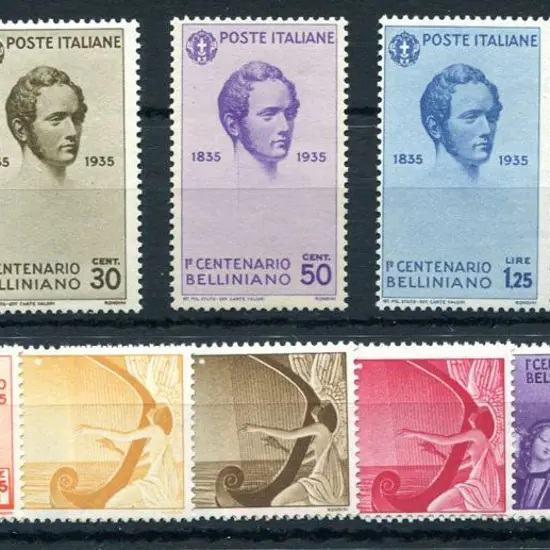 Italy 1935 Bellini Death Cent set of 11. Fresh ...