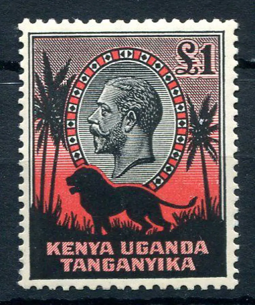 Kenya Uganda & Tanganyika 1935/37 £1 black & red ... Image 1++